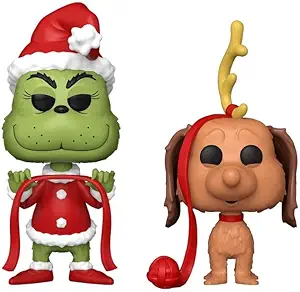 Funko POP Books: How The Grinch Stole Christmas - The Grinch with Max, 2-Pack - Collectable Vinyl Figure - Gift Idea - Official Merchandise - for Kids & Adults - Movies Fans