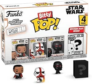 Funko Bitty POP! Mandalorian - 4 Pack - Moff Gideon, Bitty POP! Incinerator Stormtrooper, Bitty POP! Dark Trooper, and a Mystery Bitty POP! Figure and A Surprise Mystery Mini Figure (2.2 Cm)
