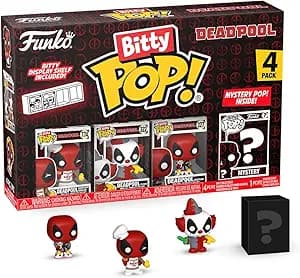Funko Bitty POP! Deadpool - BBQ Master , 4-Pack and A Surprise Mystery Mini Figure - 0.9 Inch (2.2 Cm) Collectable - Stackable Display Shelf Included - Gift Idea - Party Bags Stocking - Cake Topper