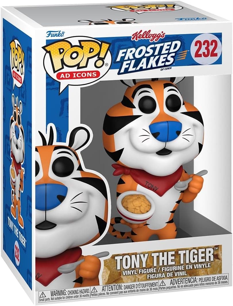 Funko POP AD Icon: Kellogg's - Tony The Tiger - ('84) - Kelloggs - Collectable Vinyl Figure - Gift Idea - Official Merchandise - for Kids & Adults - Ad Icons Fans - Model Figure for Collectors