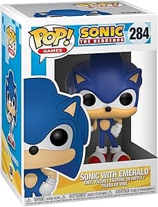 Funko Pop! Games: Sonic - Sonic with Emerald Collectible Toy, Blue